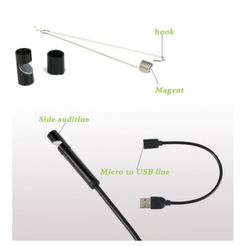 7mm USB Endoscope Borescope Inspection Snake Camera OTG Micro USB Endoscope