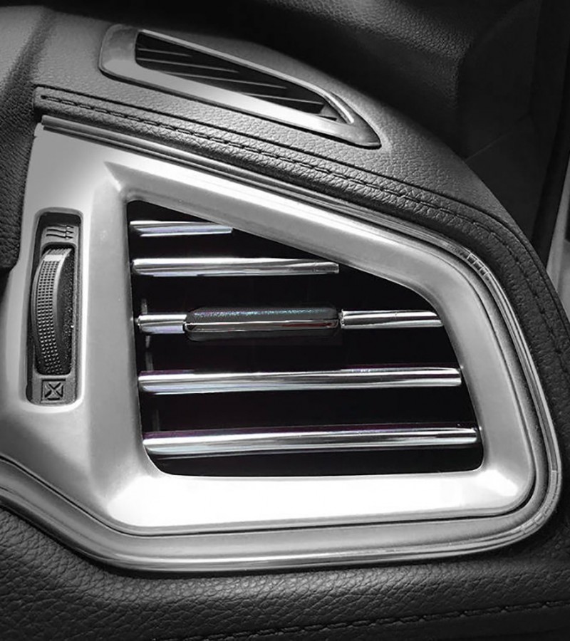 10Pcs Universal Car Air Conditioner Decorative U Shape Moulding Strips Silver