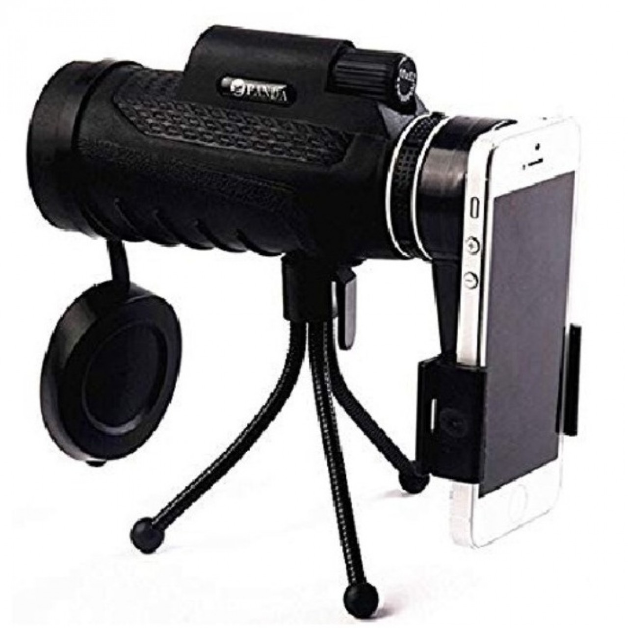 40X60 Zoom Lens Camping Travel Waterproof Monocular Telescope+Tripod+Clip For Cell Phone - Black
