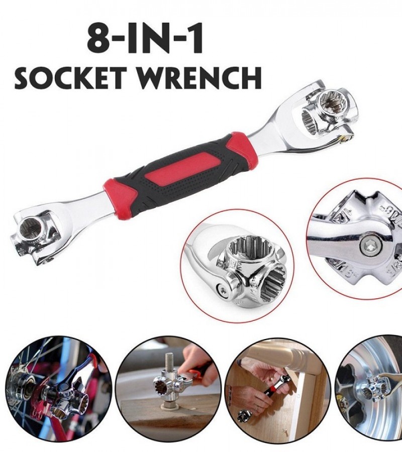 8 in 1 Dual Head Multi Function Universal Socket Wrench