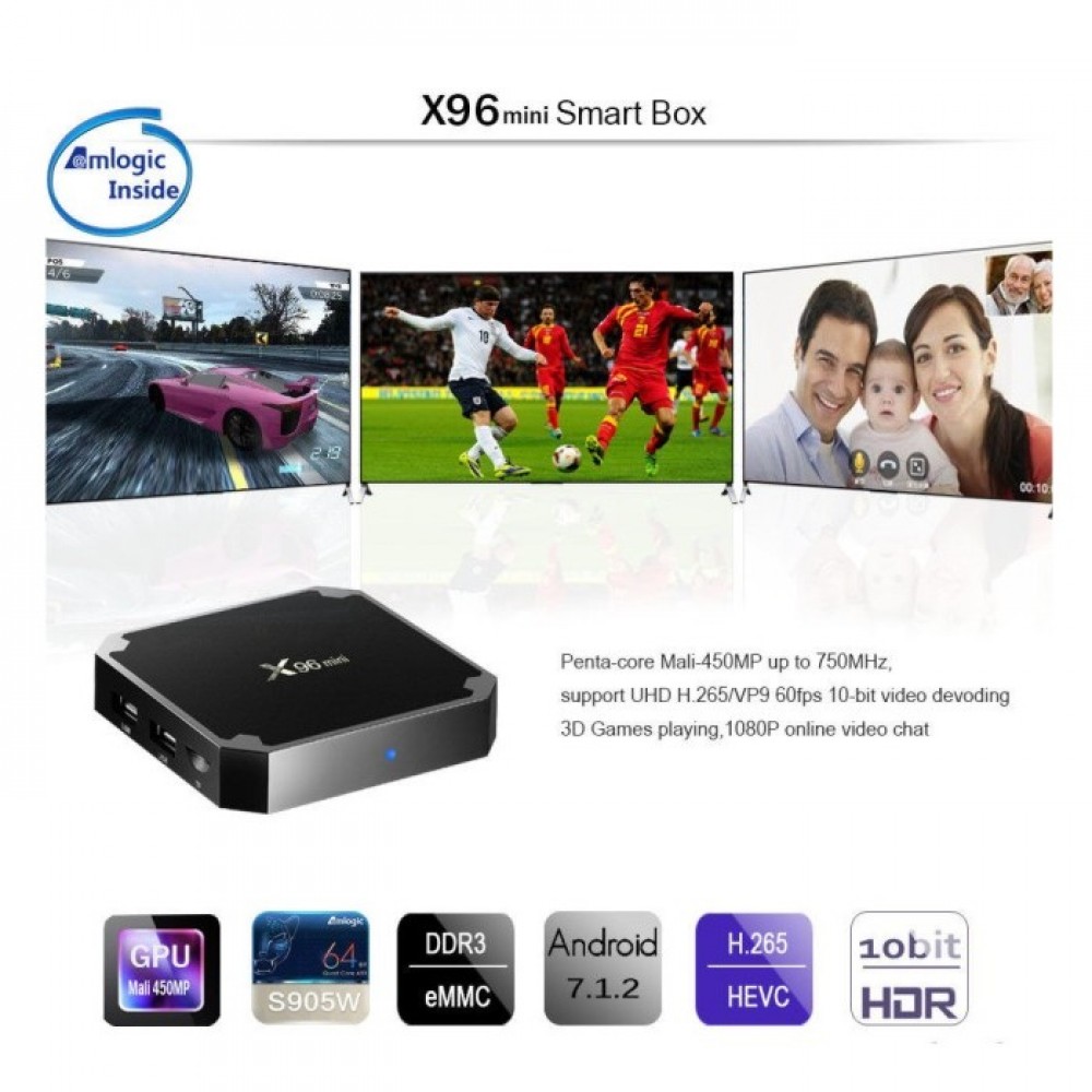 Android Smart TV Box X96 Mini Quad Core 2GB +16GB
