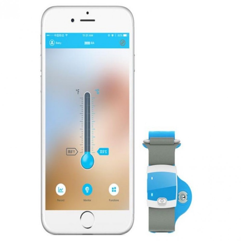 Bluetooth 4.0 Remote Children Wearable Electronic Thermometer
