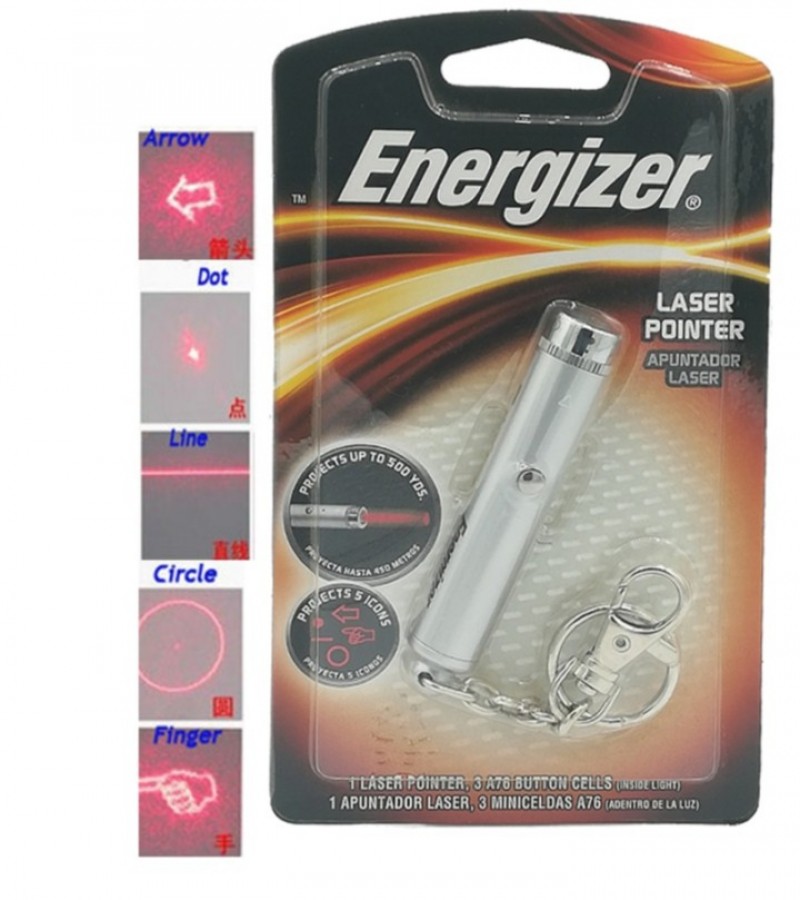 Energizerr Laser Pointer Have Five Different icons - Silver