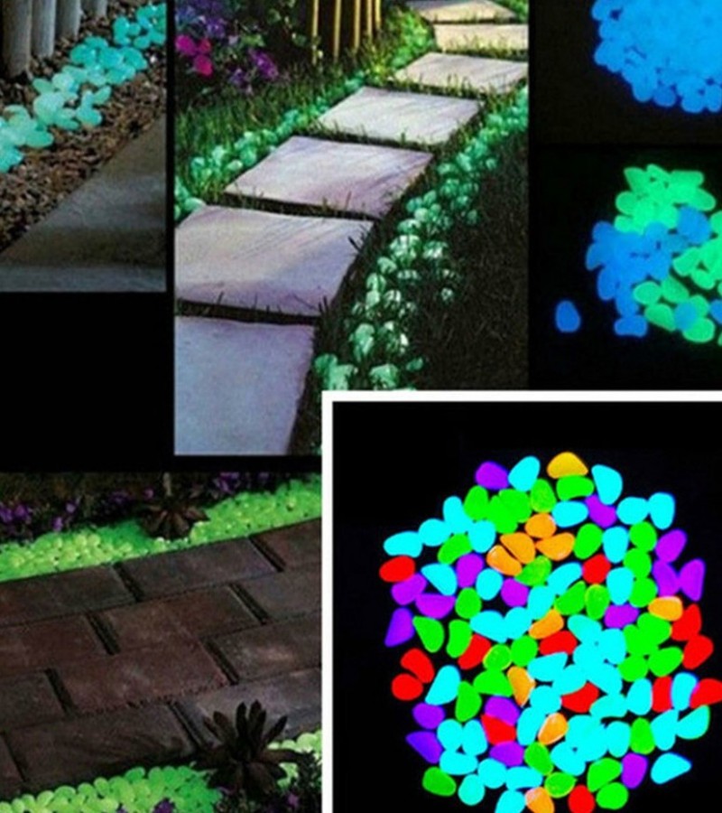 Glow In The Dark Stones Pebbles Aquarium Plants Fairy Mini Garden - Pack of 1