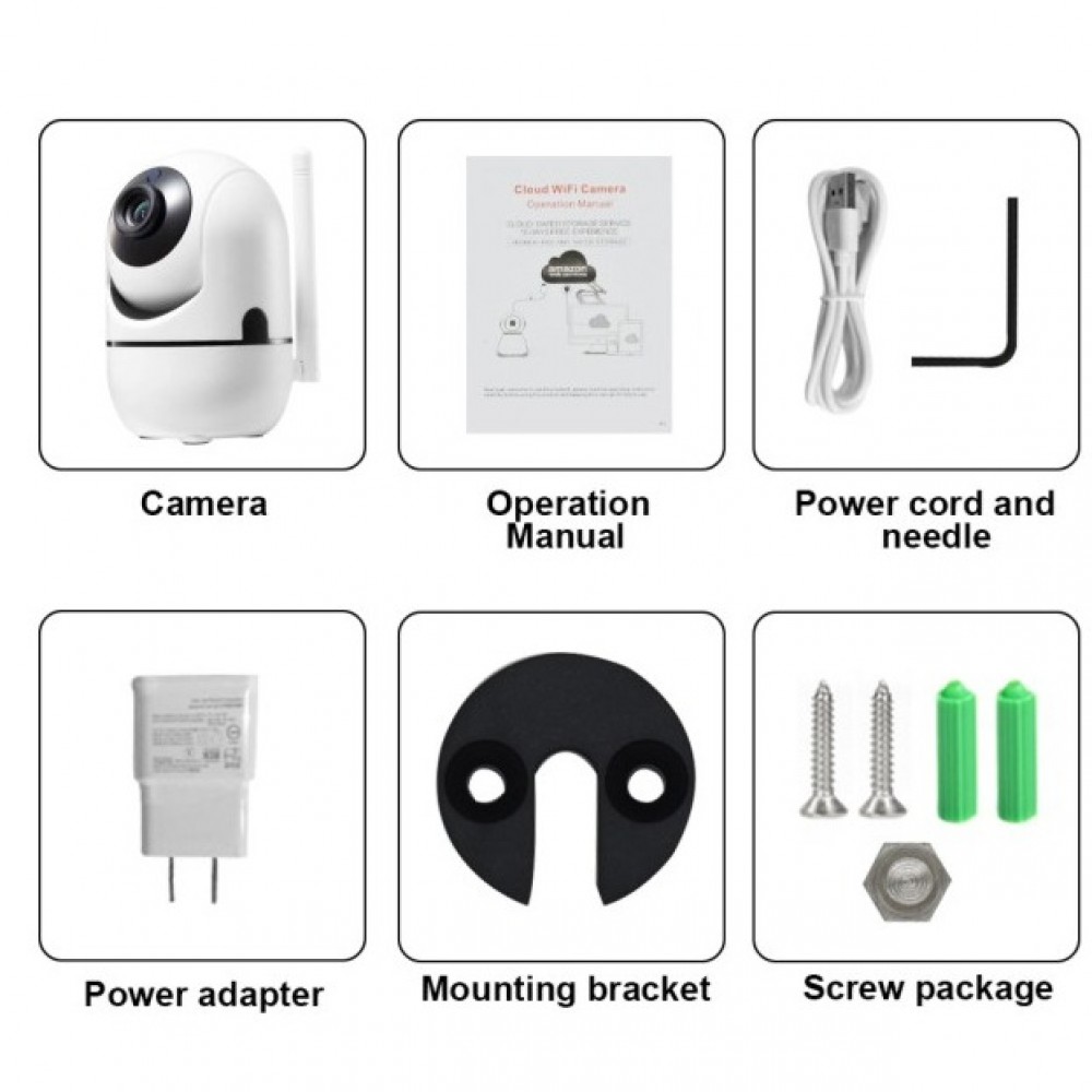 IP WIRLESS 3D TRACKING MINI CAMERA Y4C-ZA 2MP HD 1080P