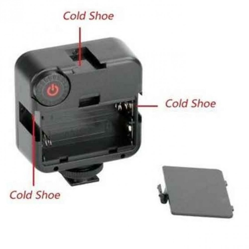 LED Video Light W49S Mini 6000K With Rotatable Mount Adapter