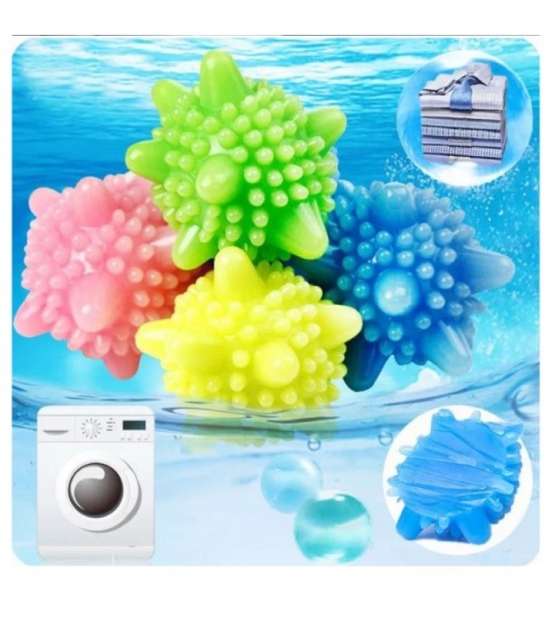 Pack of 1(10Pcs) Magic Laundry Balls Household Washing Machine Decontamination Colorful Ball Clothes