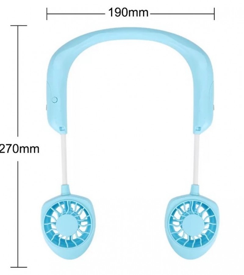 Rechargeable Portable Dual Head Neck Fan