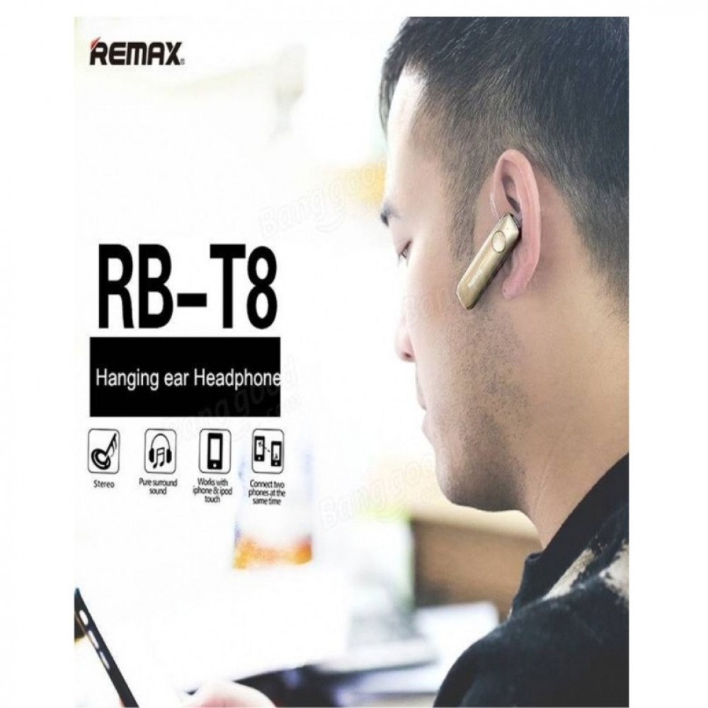 Remax Single Side Bluetooth Headset T8 - Black