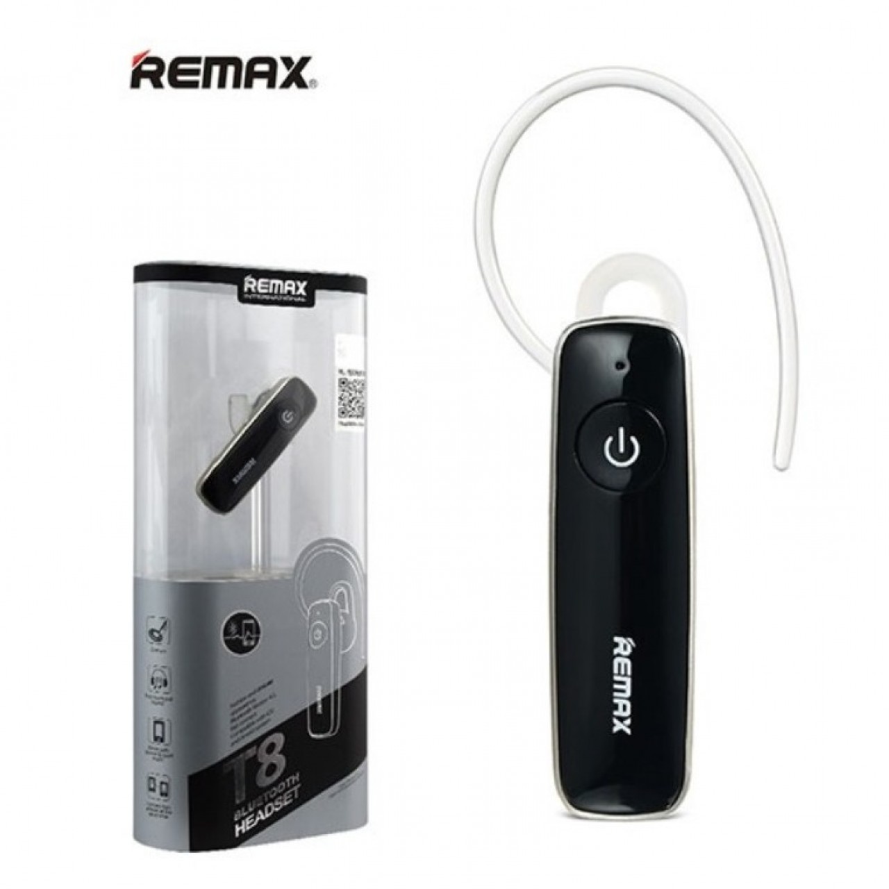Remax Single Side Bluetooth Headset T8 - Black