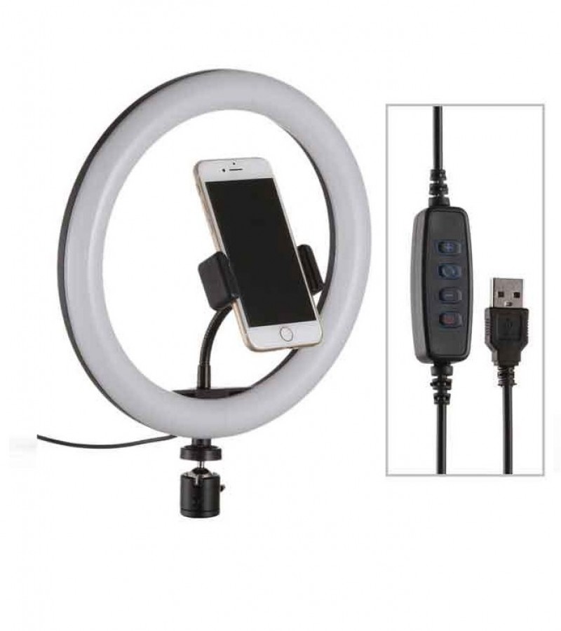 Ring Light With Mobile Holder 26cm for Live Streaming