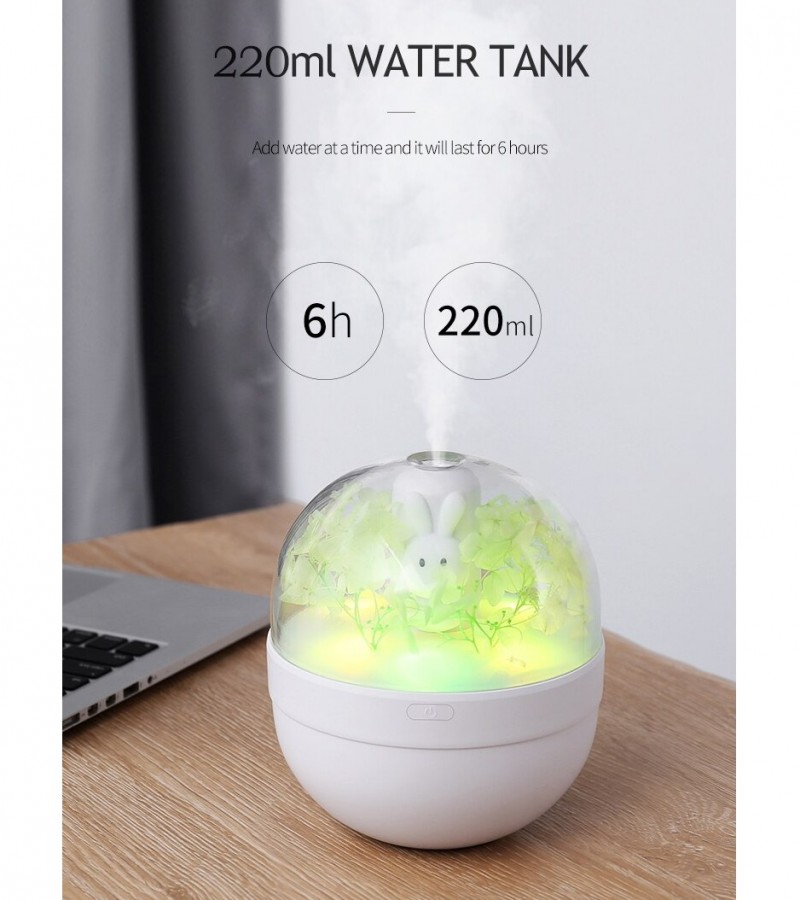 Sweet Rabbit Wireless Air Humidifier Ultrasonic USB Aroma Difusor Romantic Color Lamp
