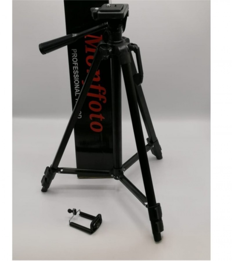 Tripod D440 Model For Mobile & Cameras Edition For Video And Stills With Smooth Head - Black