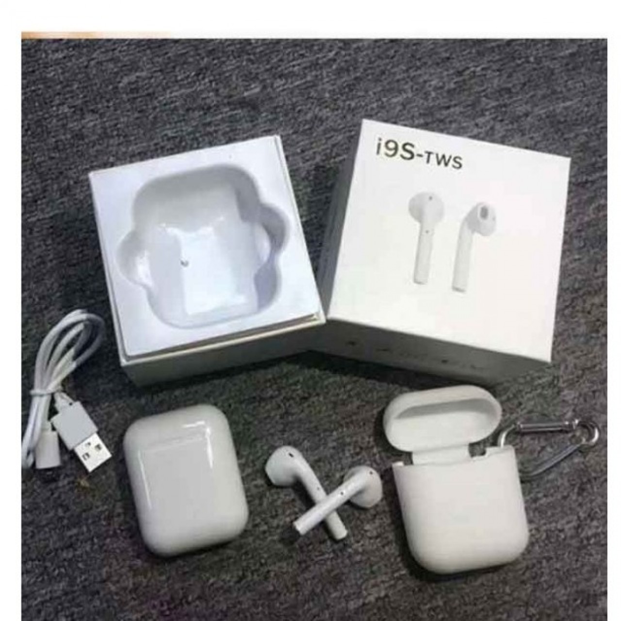 Twin True I9S Wireless Bluetooth V4.2 Earbuds, Double Earpiece, Twins Earphones with Magnetic Chargi